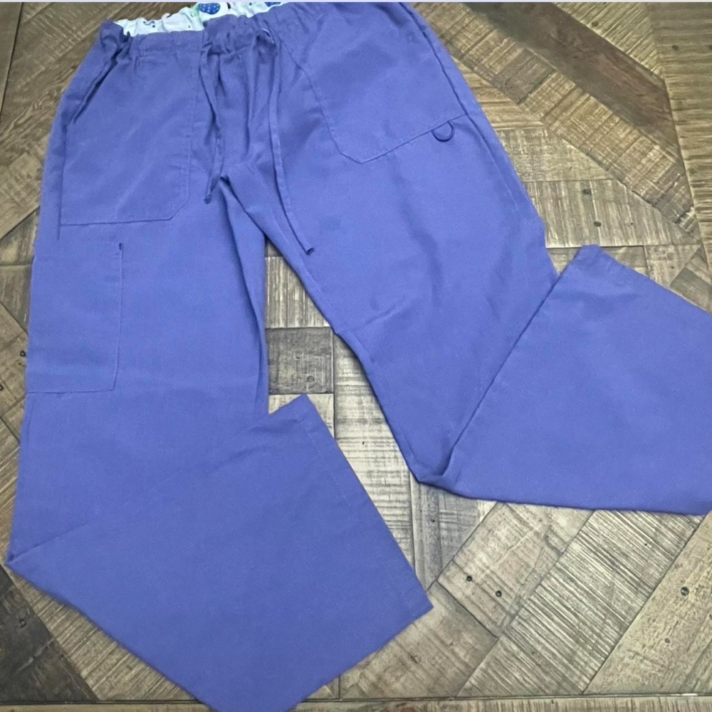 Women's Purple Cargo Scrub Pants